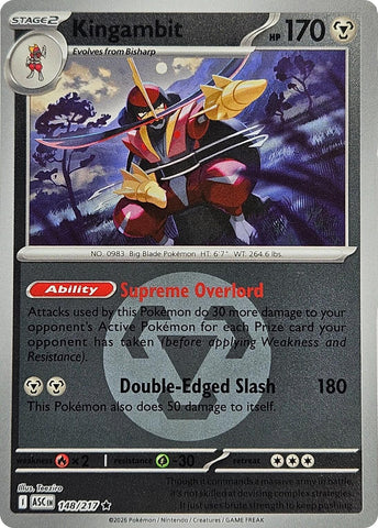Kingambit (148/217) (Energy Symbol Pattern) [Mega Evolution: Ascended Heroes]