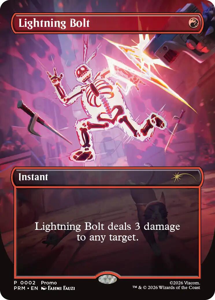 Lightning Bolt (Borderless) [Wizards Play Network 2026]