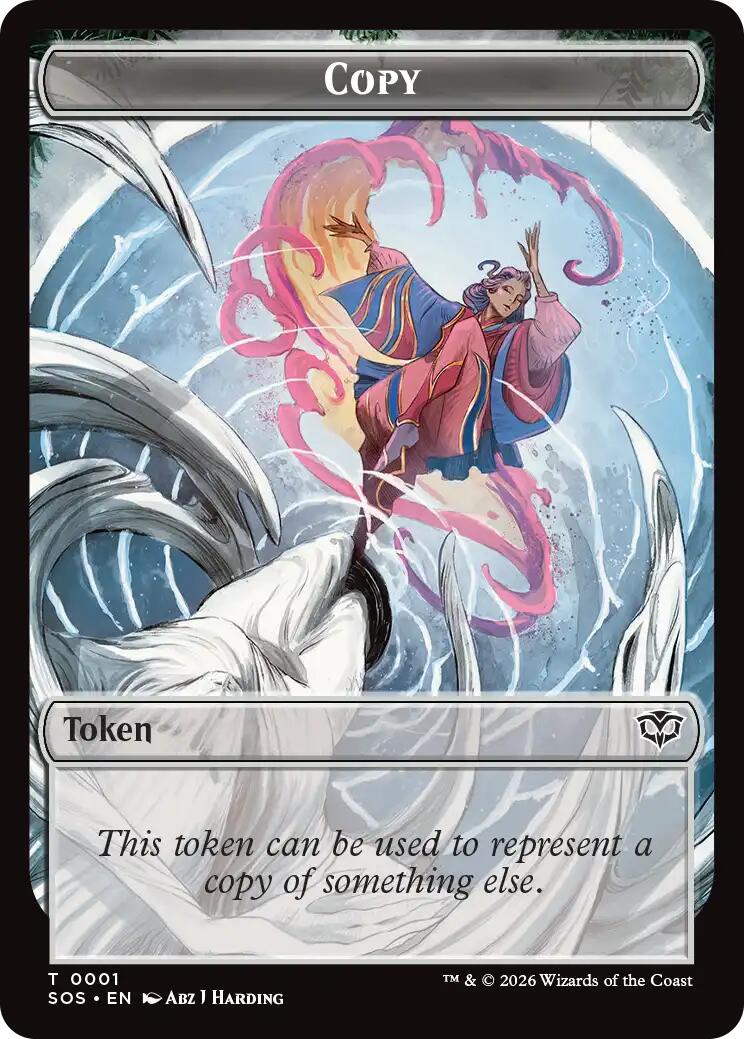 Spirit (0025) // Copy Double-Sided Token [Secrets of Strixhaven Commander Tokens]