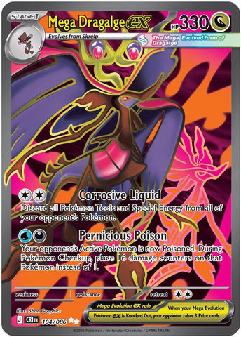 Mega Dragalge ex (104/086) [Mega Evolution: Chaos Rising]