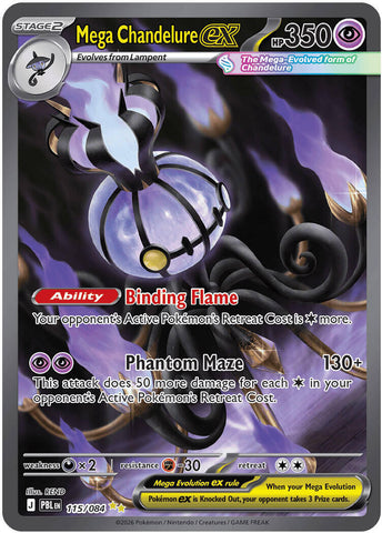 Mega Chandelure ex (115/084) [Mega Evolution: Pitch Black]