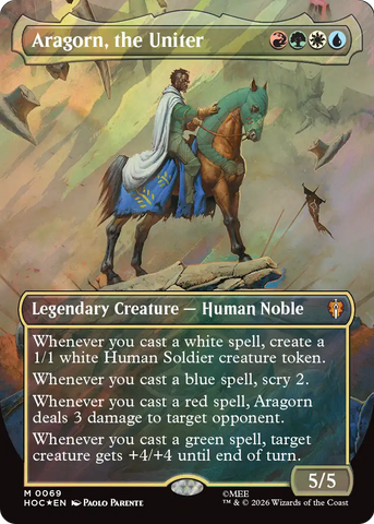 Aragorn, the Uniter (Borderless) (Surge Foil) [The Hobbit: Eternal-Legal]