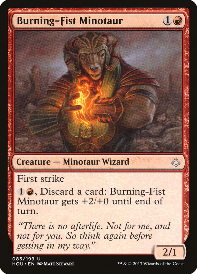 Burning-Fist Minotaur [Hour of Devastation]